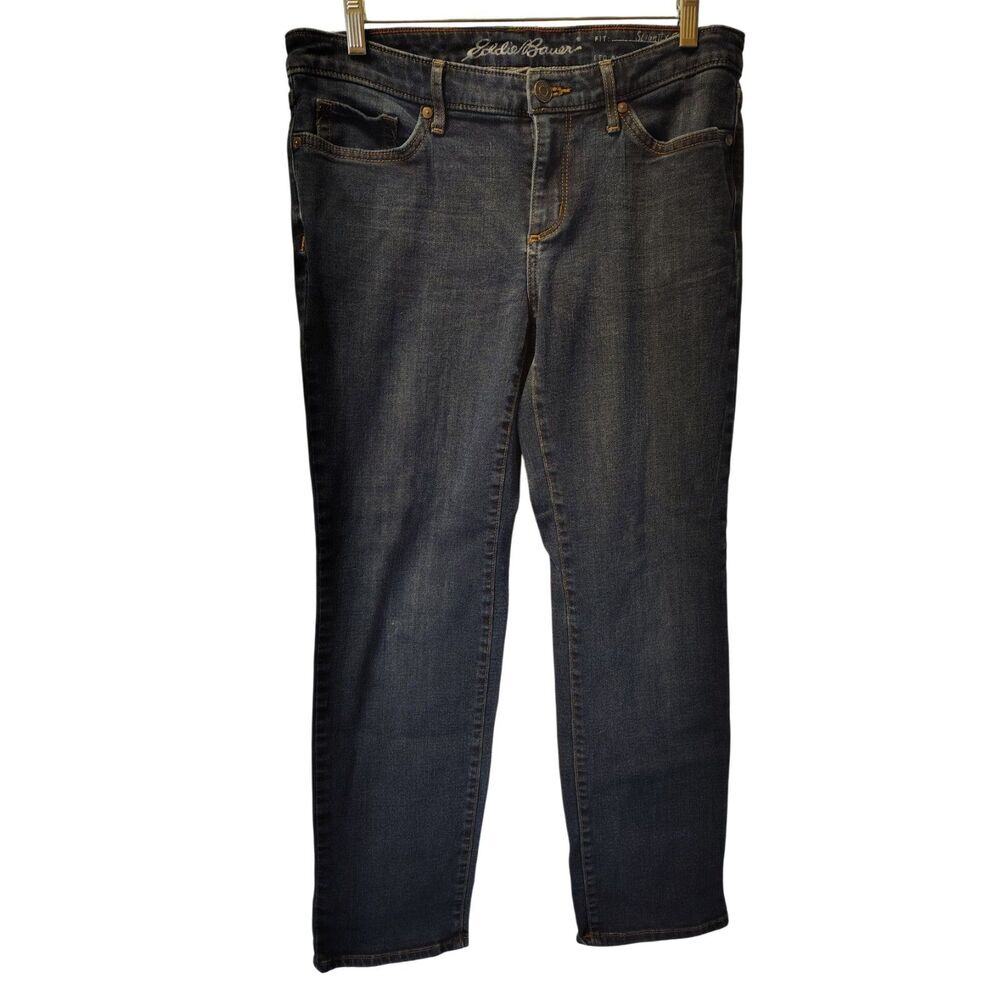 Eddie Bauer Slightly Curvy Straight leg P8 Specially Dyed Jeans‎